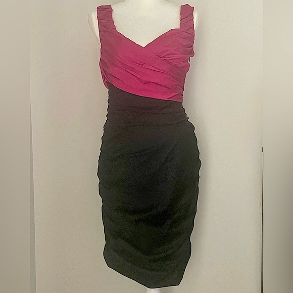 Flavio Castellani Ruched MIDI Dress Size 42 - Picture 1 of 7
